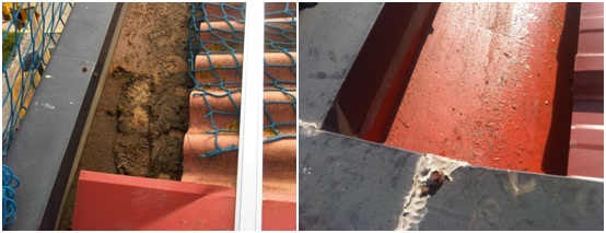 Canalón antes y despues