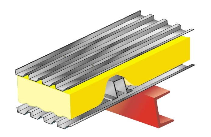 cubierta sandwich in situ